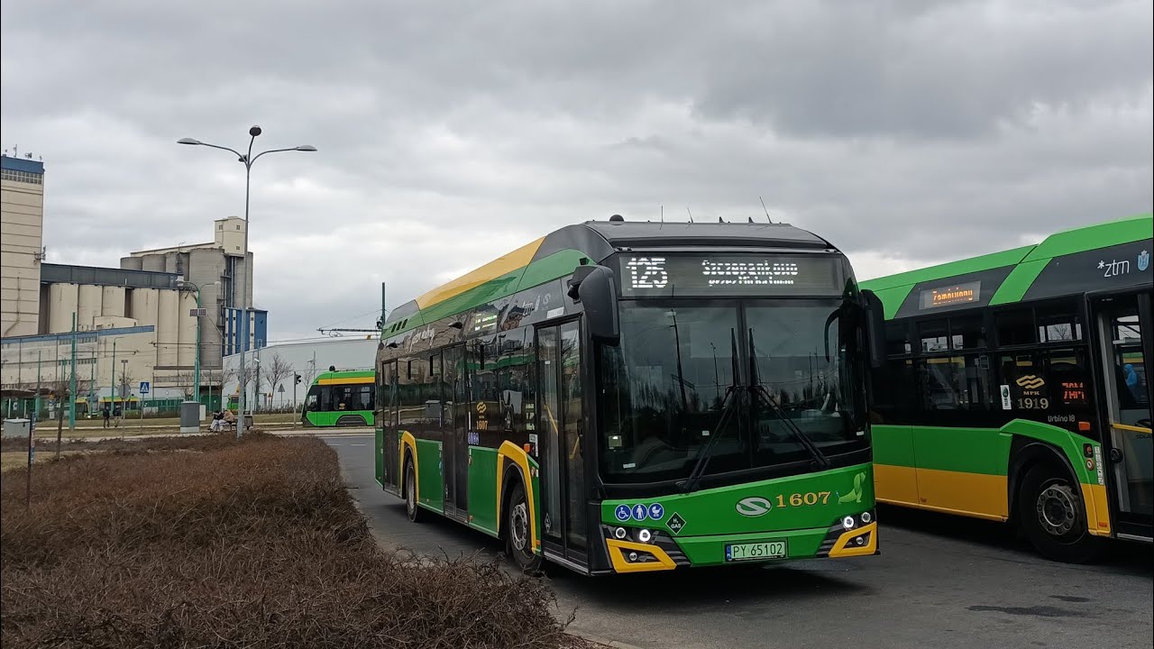 MPK Poznań | Linia 125 | Solaris Urbino 12 IV Hydrogen #1607 | Kierunek Szwedzka p. Szczepa., Micha.