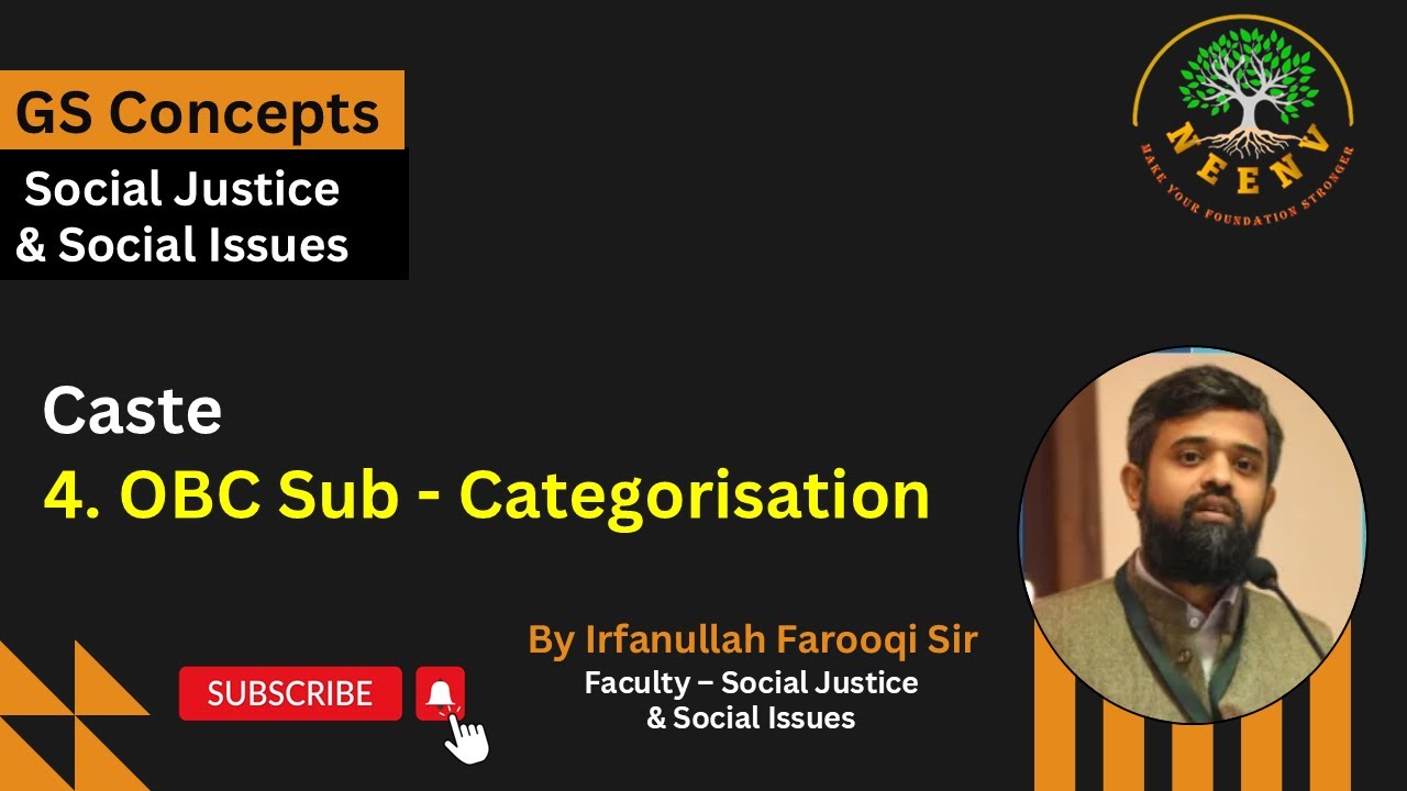 4. OBC Sub - Categorisation | GS Concepts | Social Justice & Social Issues | By Irfan Sir | NeenvIAS