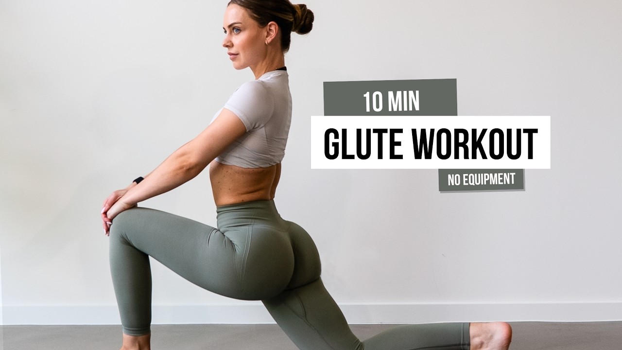 10 MIN GLUTE WORKOUT: Work Your Booty with No Equipment