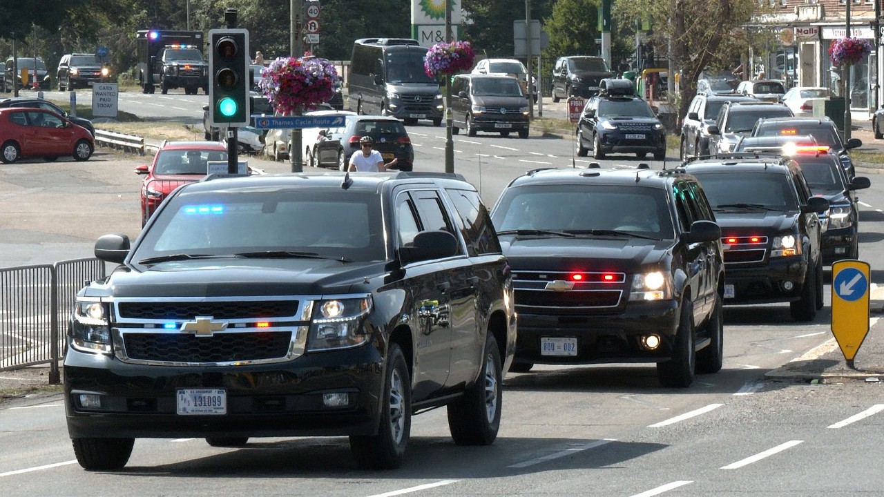Cyclist gatecrashes JD Vance's motorcade near London