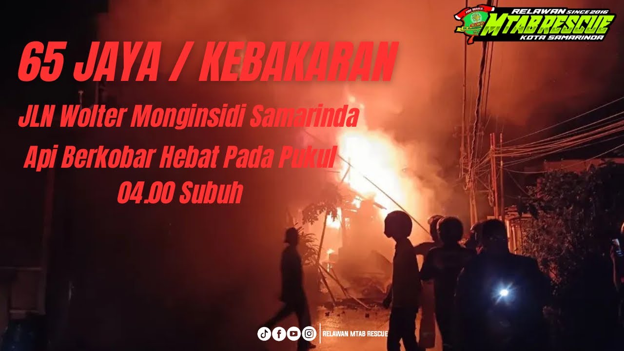 1 Rumah Terbakar |Kebakaran Di Jalan Wolter Monginsidi Samarinda!!!