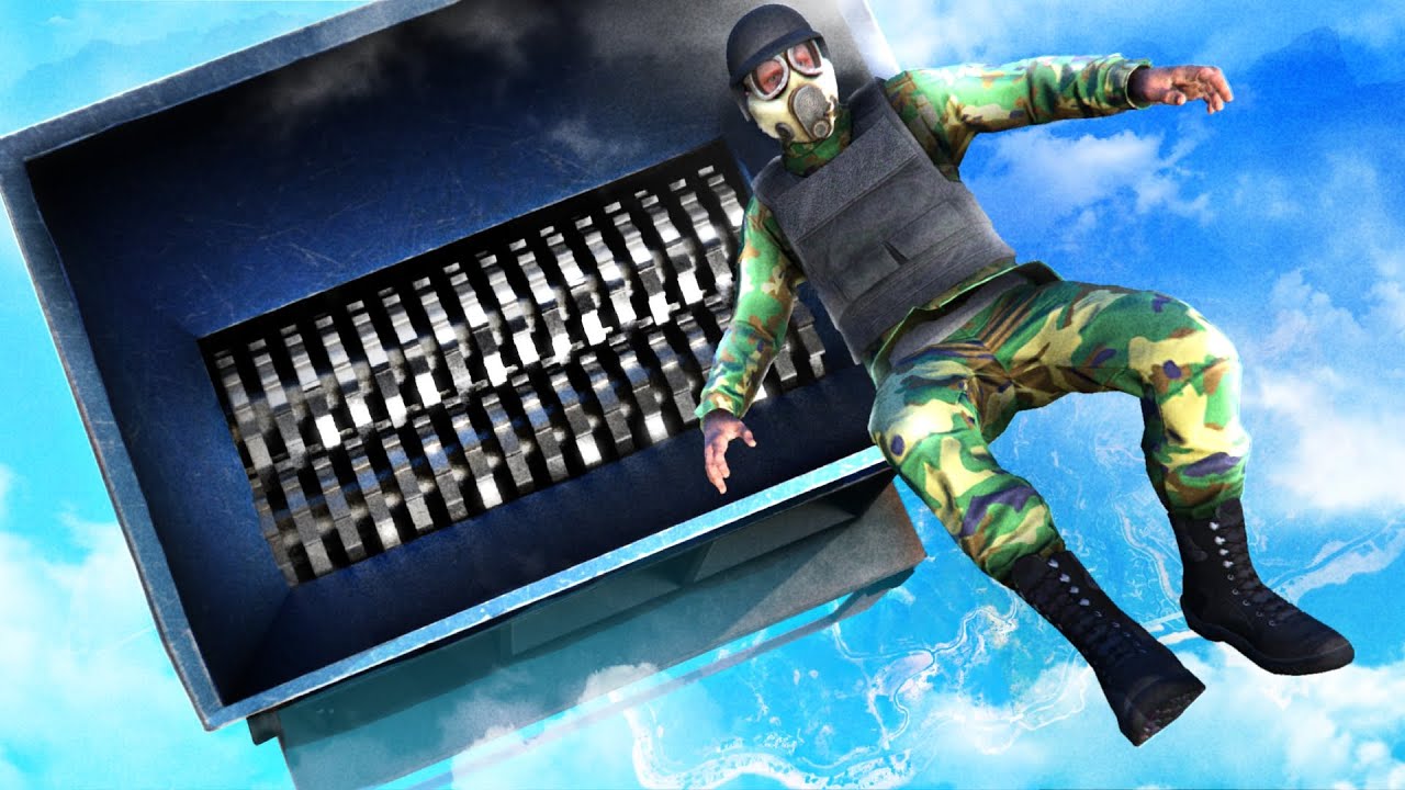 GTA 5 Army Soldier • Epic Jumps into Shredder! (Euphoria Ragdolls)