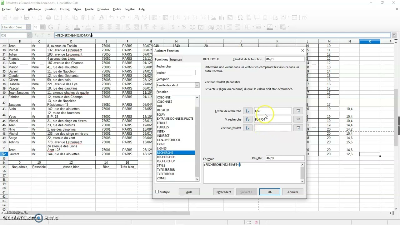 LibreOffice 6 1 1 2 Calc   Fonction RECHERCHE