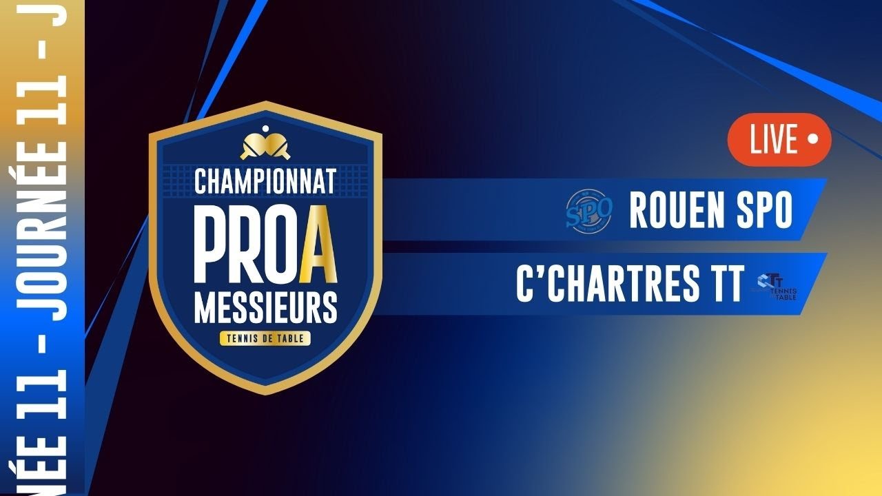 PRO A MESSIEURS | J11 | ROUEN SPO vs C'CHARTRES TT