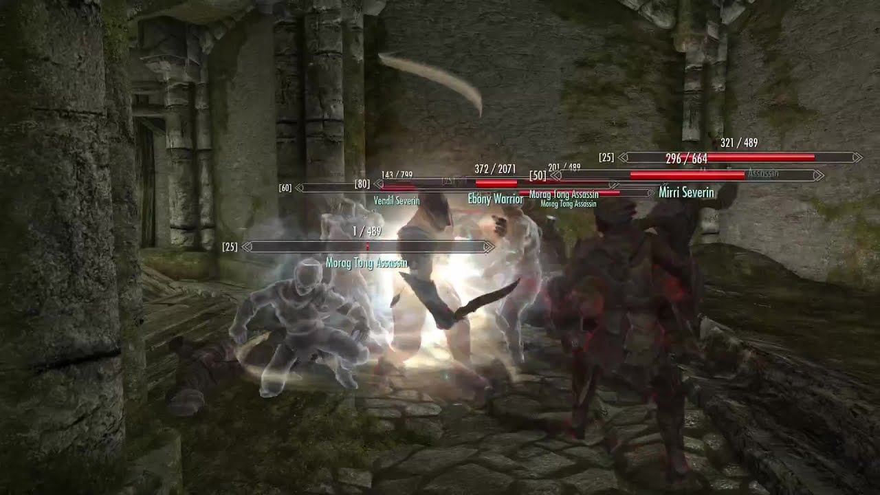 Skyrim Battles - The Ebony Warrior vs. The Severin Family & Morag Tong Assassins