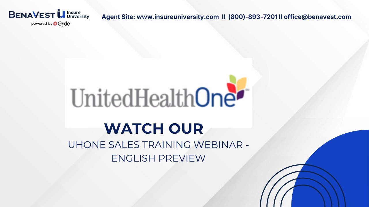 UHOne Sales Training Webinar (English Preview) | UnitedHealthcare Agent Training & Sales Strategies
