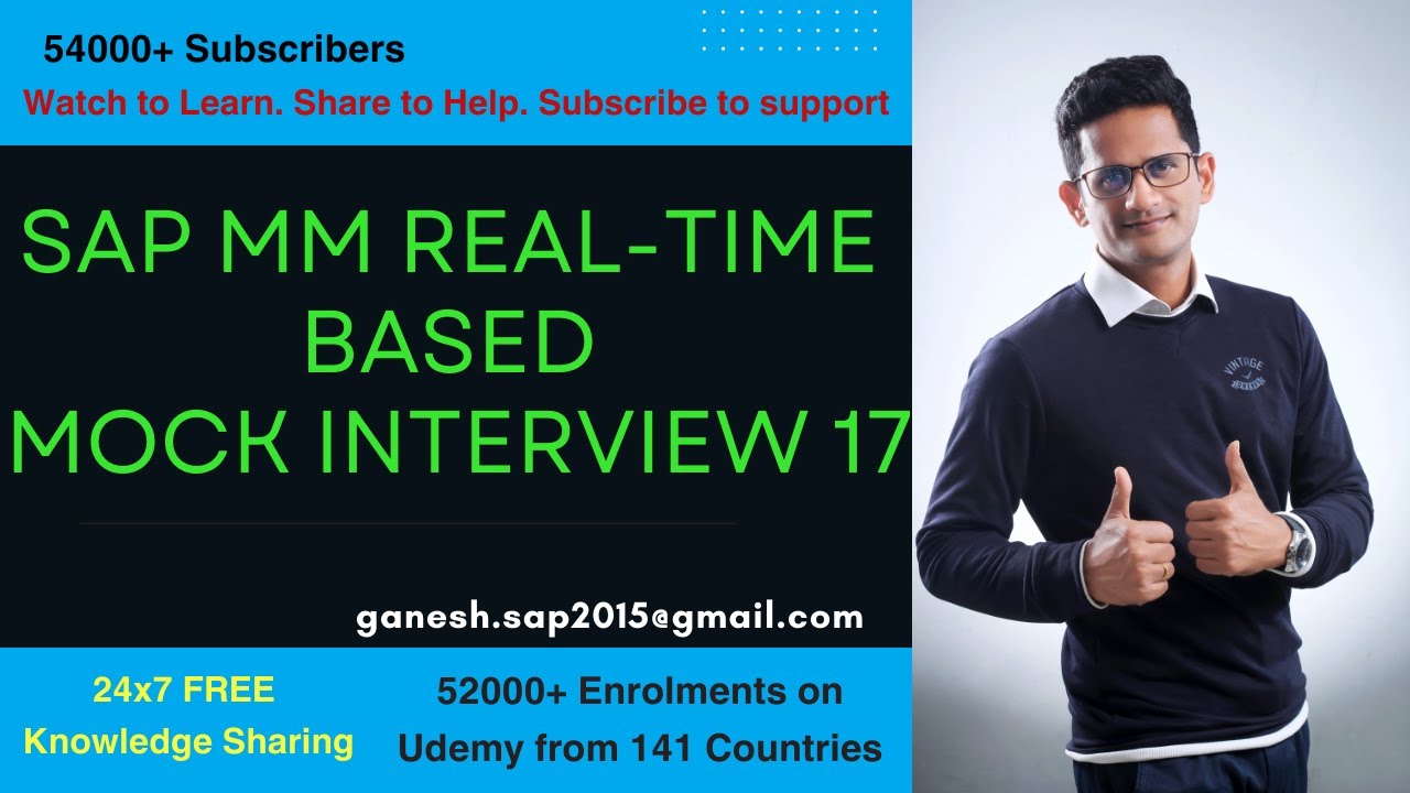 SAP MM SAP MM Mock Interview 17 — тренировочное интервью на основе проекта в реальном времени от ...