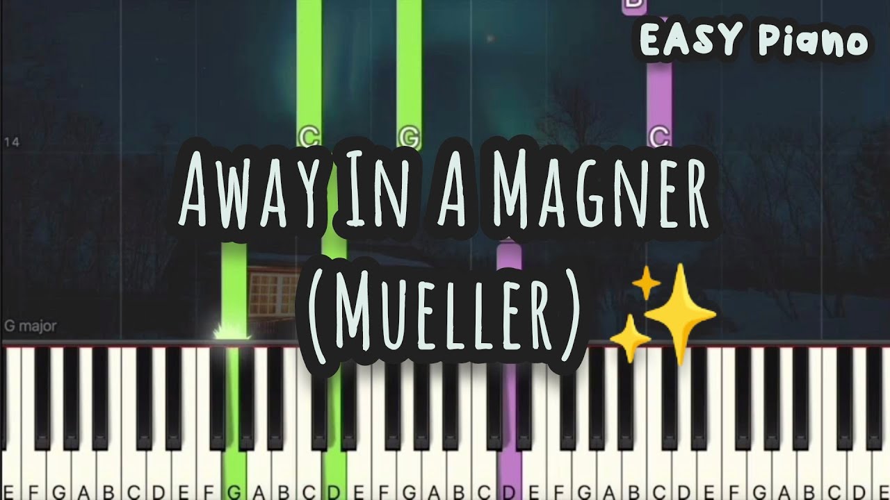 Away in A Manger | Mueller | Christmas Carol | X'mas Song (Easy Piano, Piano Tutorial) Sheet