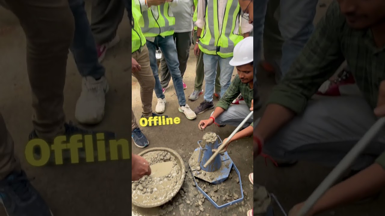 slump cone test of concrete #construction #civilengineerstraininginstitute #civilengineering