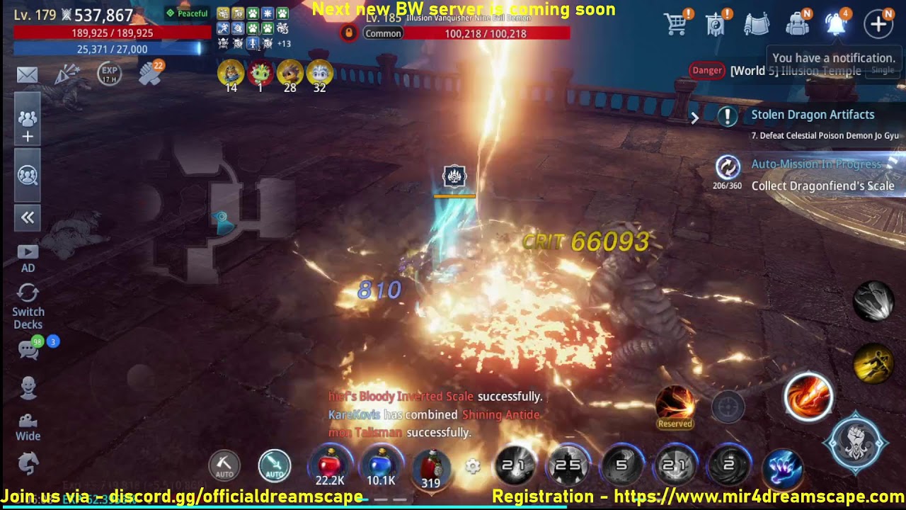 MIR4 Dreamscape – New BW server - end of 2026/02
