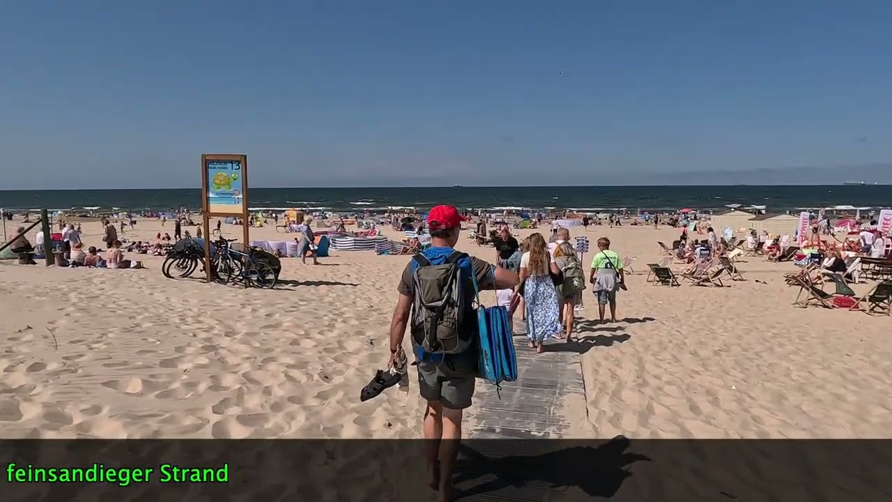 Swinemünde: Promenade und Strand, ein Rundgang, in 4K