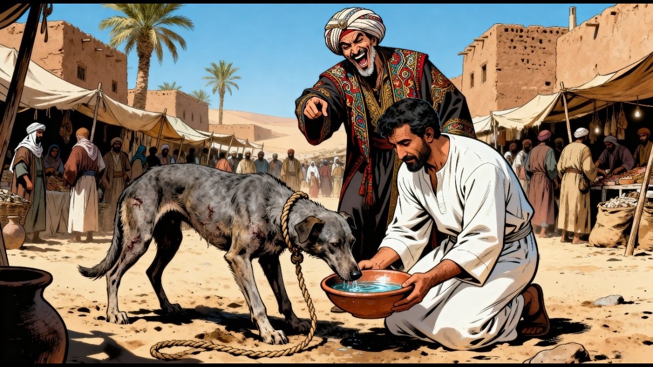 قصه التاجر الذي سخروا منه لانه اشتري كلبا مريضا و كانت الصدمه!