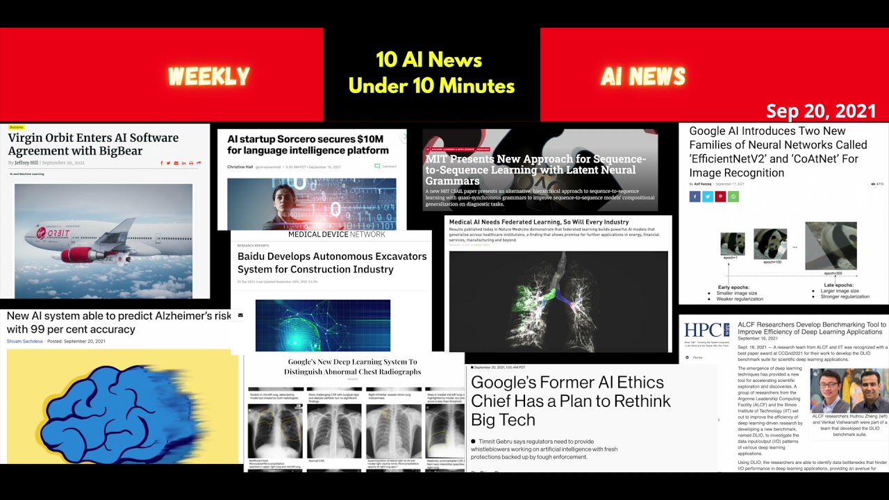 10 AI Weekly News Under 10 Minutes (Sep 20, 2021)