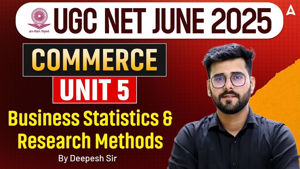 UGC NET Commerce Classes | UGC NET Commerce Business Statistics and Research By Deepesh Sir