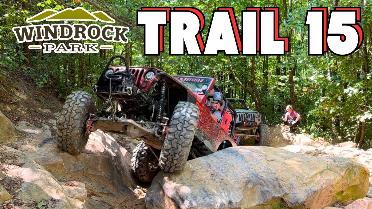 Windrock Park Trail 15 - Twin Stick Crawler, TJ, JKU, & YJ on the Trail