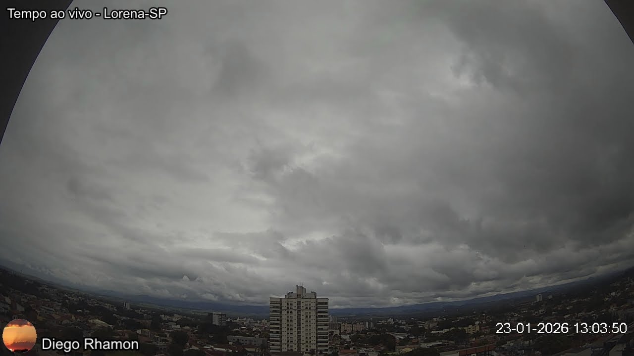 Ao vivo - Céu de Lorena-SP e Serra da Mantiqueira - 23/01/2026