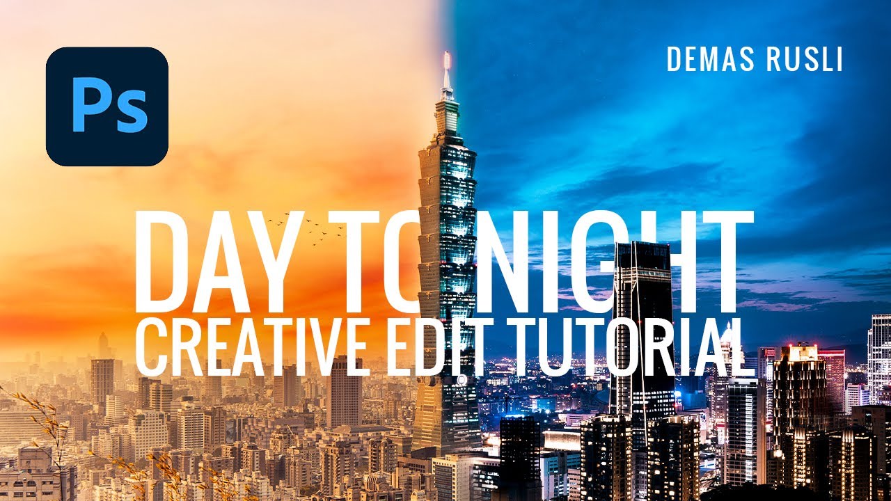 How to combine DAY & NIGHT photos together // Photoshop Tutorial
