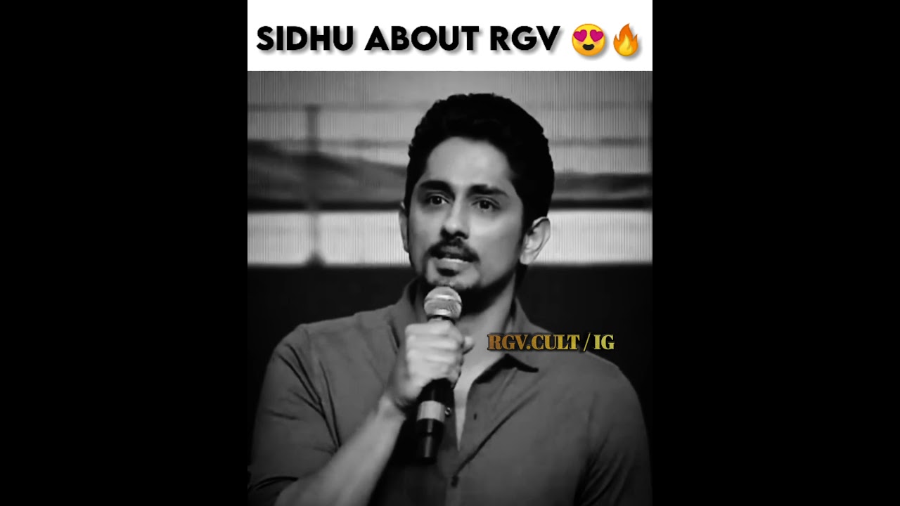 Siddharth about RGV | apudo epudo song | RGV thuglife 