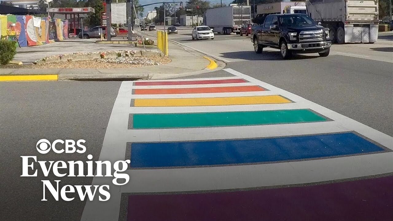 Rainbow crosswalks in Florida painted over