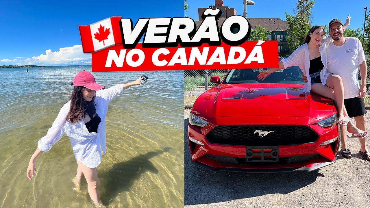 Ver&atilde;o no Canad&aacute;! Rol&ecirc; de Mustang at&eacute; a praia no Canad&aacute;! #vidanocanada