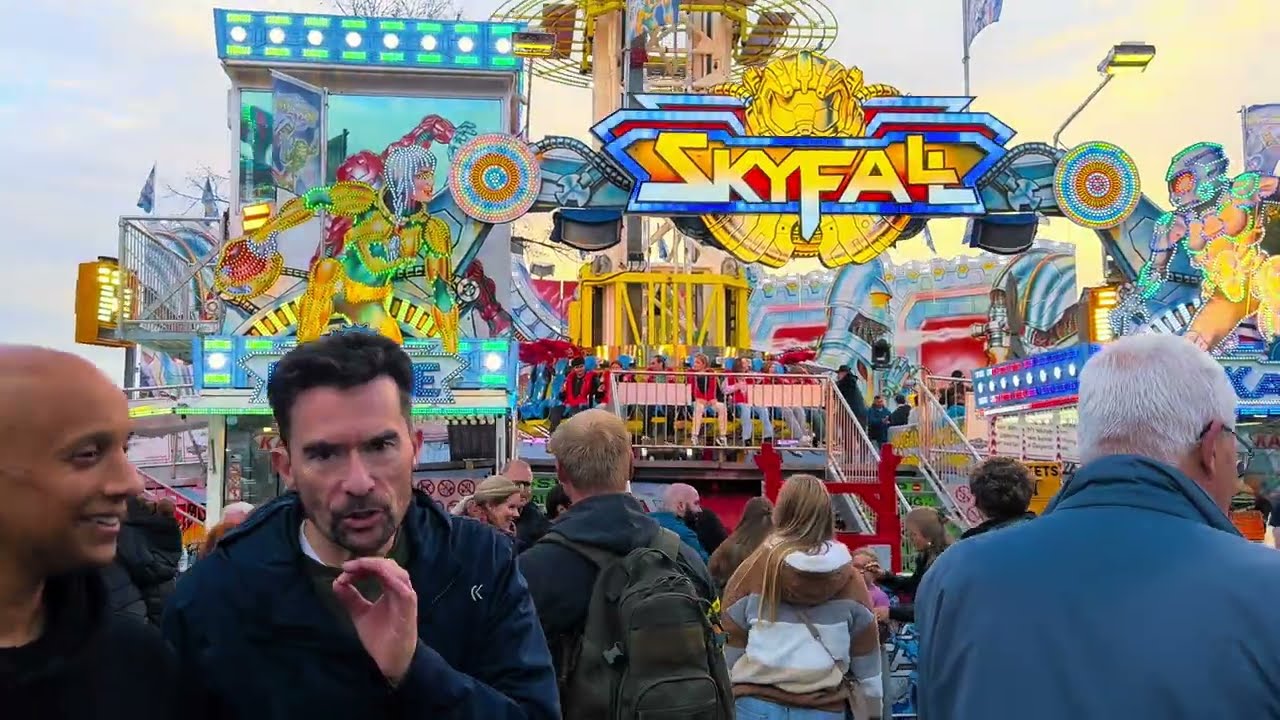 Bocholt,Germany / stroll in Bocholt after Kirmes, discover nightlife/ Walking tour 4K