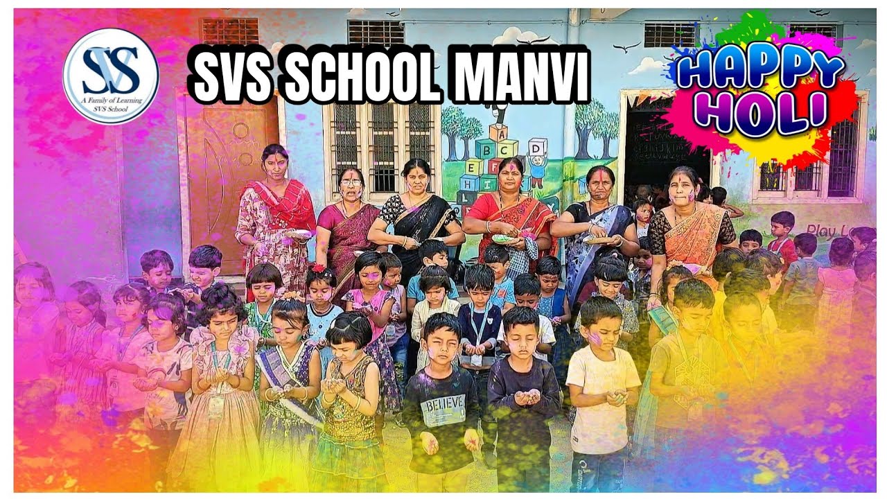 Happy Holi 🫟 #holi #happyholi #svsschool #holicelebration 