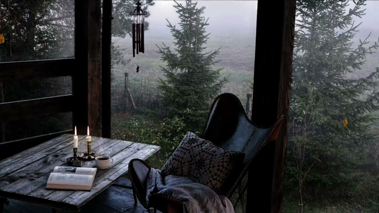 RAINING NIGHT IN A COZY COTTAGE