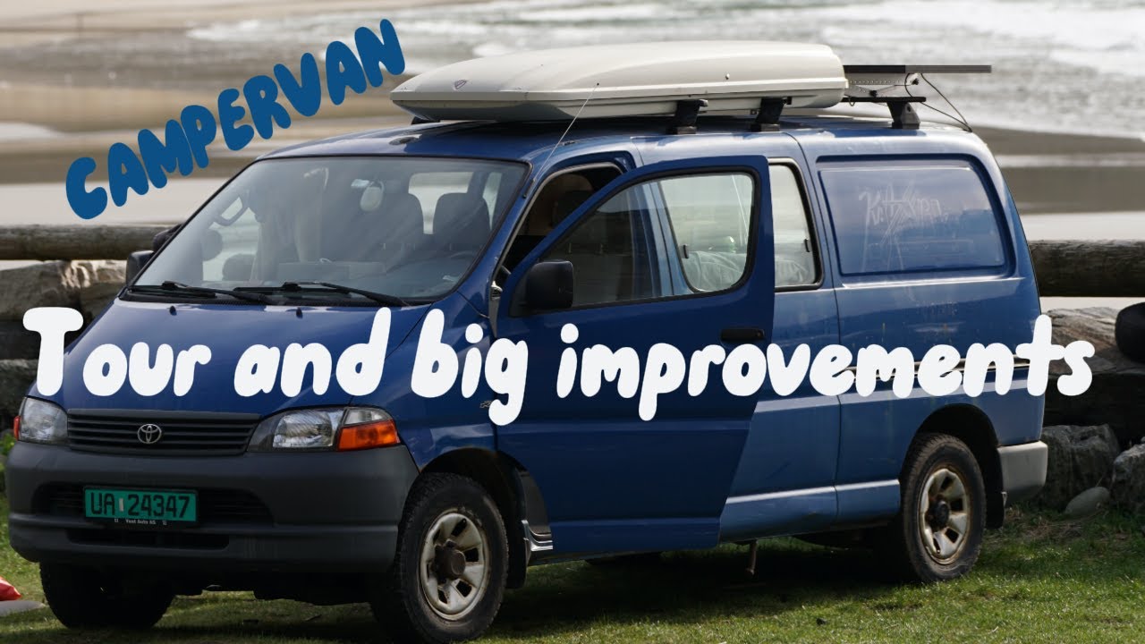 Tour and big improvements on our Toyota Hiace camper van