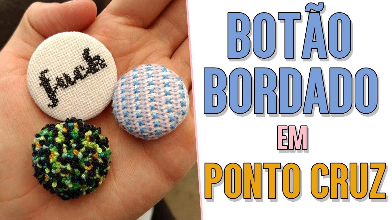 Botão bordado parte 2 - usando etamine