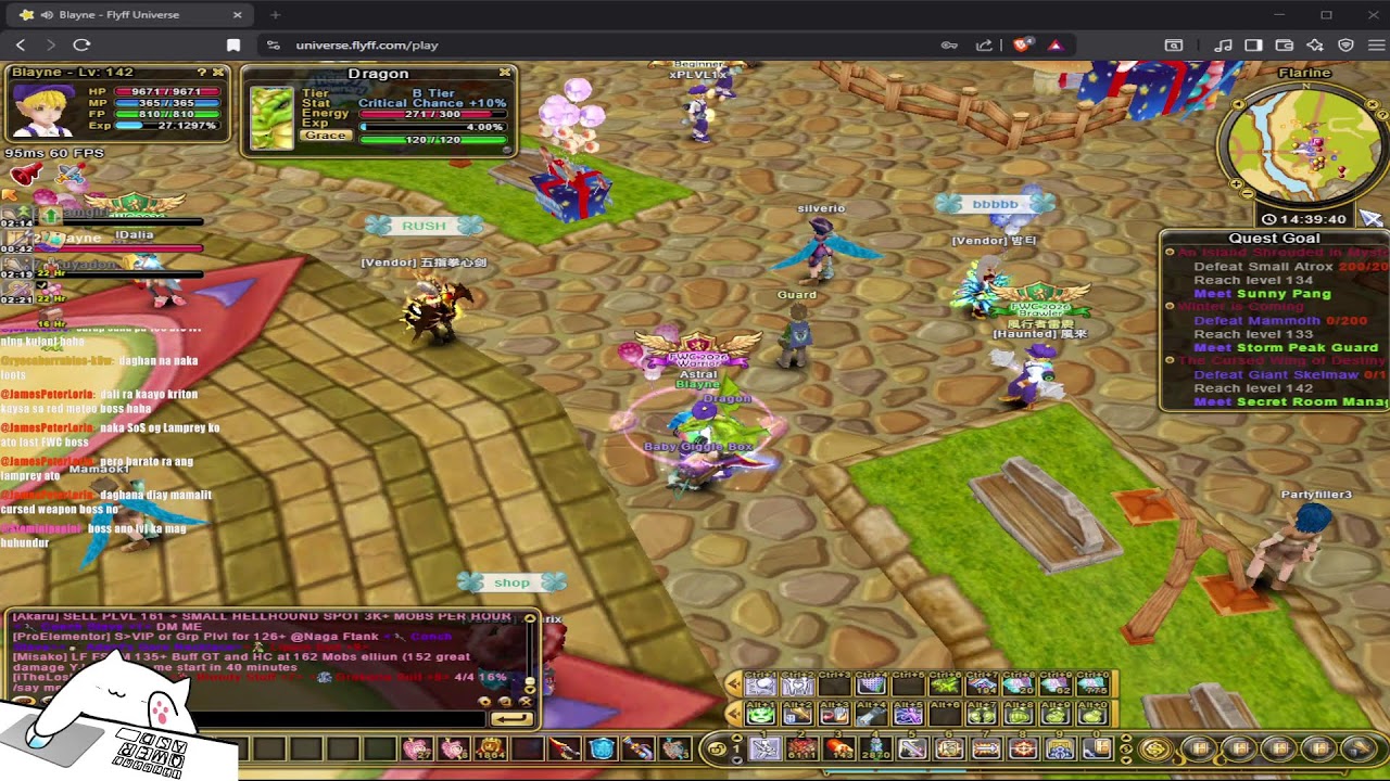 FLYFF UNIVERSE | F2P KNIGHT | CHILLING & LEVELING