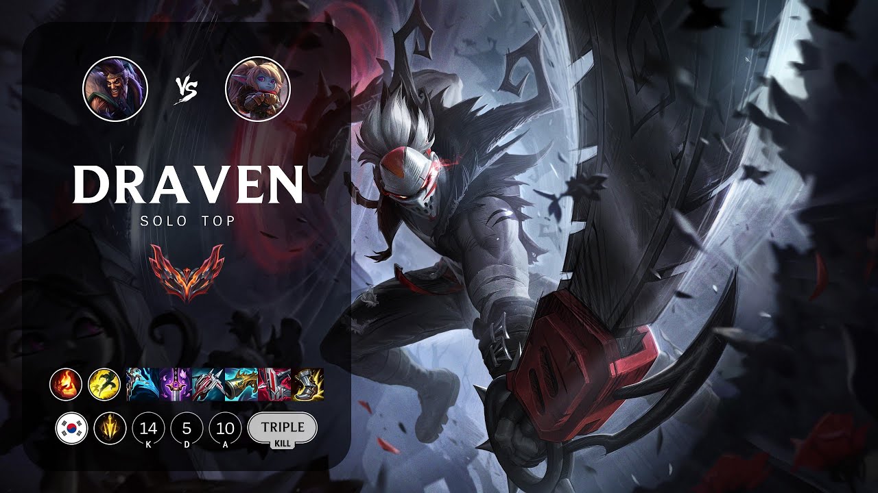 Draven Top vs Poppy - KR Grandmaster Patch 13.13