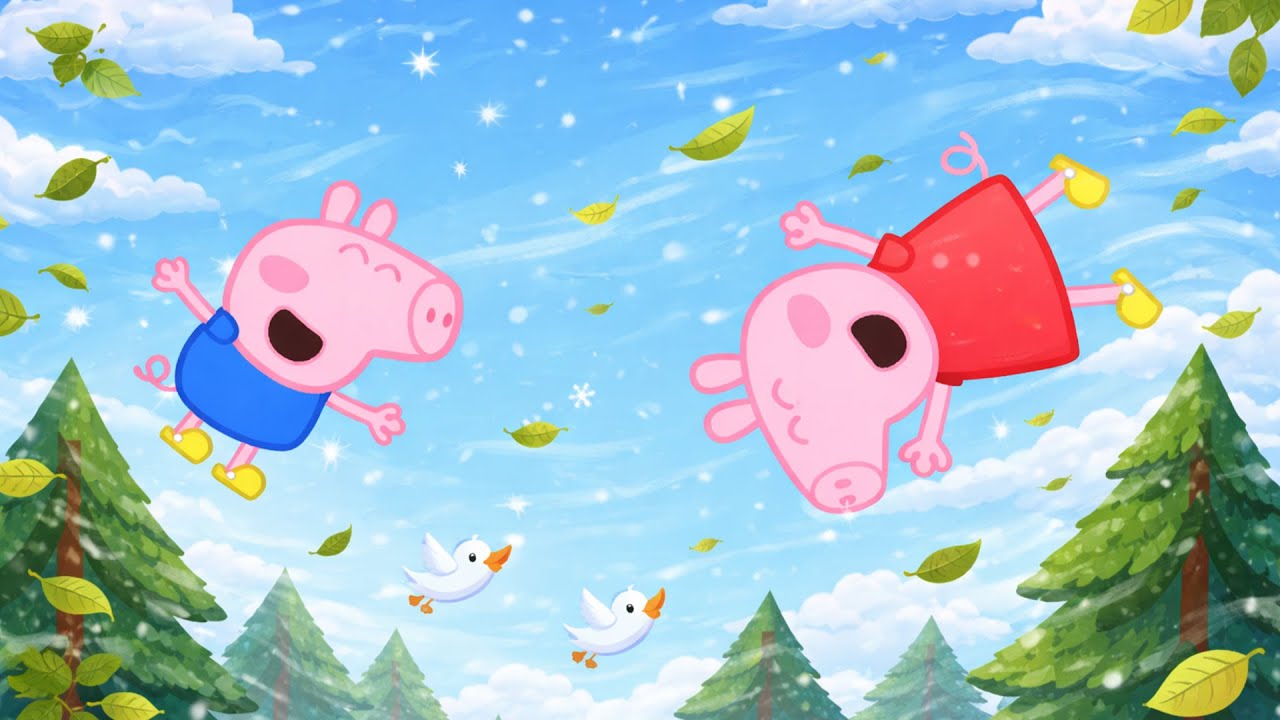 Peppa & George’s Magical Wind Adventure! 🌬️🐷 A Fun Windy Day | Funny Peppa Pig Animation
