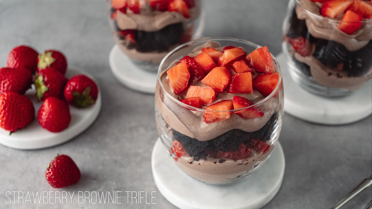 Strawberry Brownie Trifle | Low Carb | Keto Diet