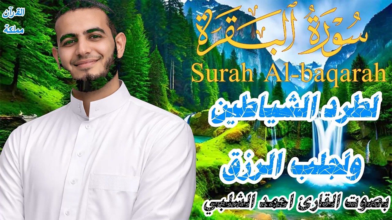 سورة البقرة، بصوت القارئ أحمد شلبي، لتحصين البيت وطرد الشيطان والسحر Surah Baqara 