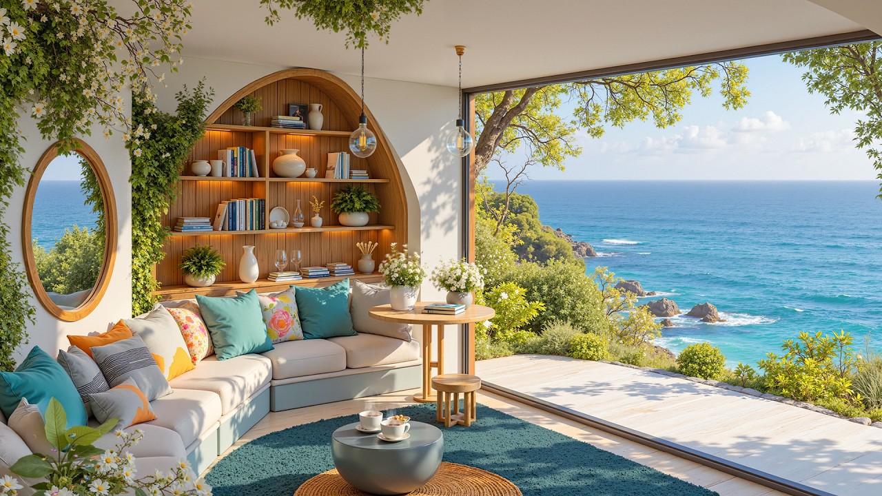 Gentle Morning Jazz by the Ocean | Relaxing Jazz Music & Nature Ambience For Peaceful Moods