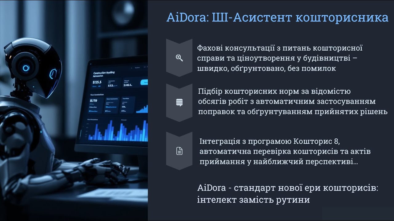 AiDora — стандарт нової ери кошторисів: інтелект замість рутини
