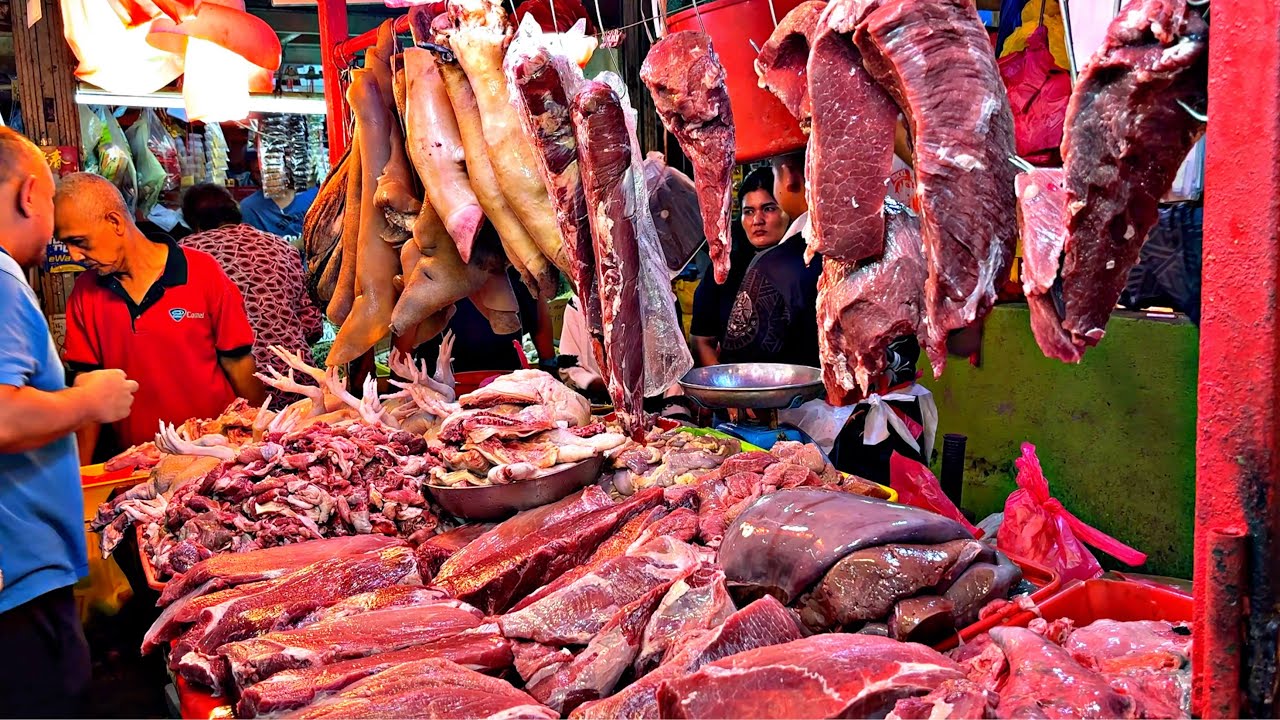 Pasar Chow Kit | Amazing Morning Market In KUALA LUMPUR, Malaysia - Plenty of Cow Meat