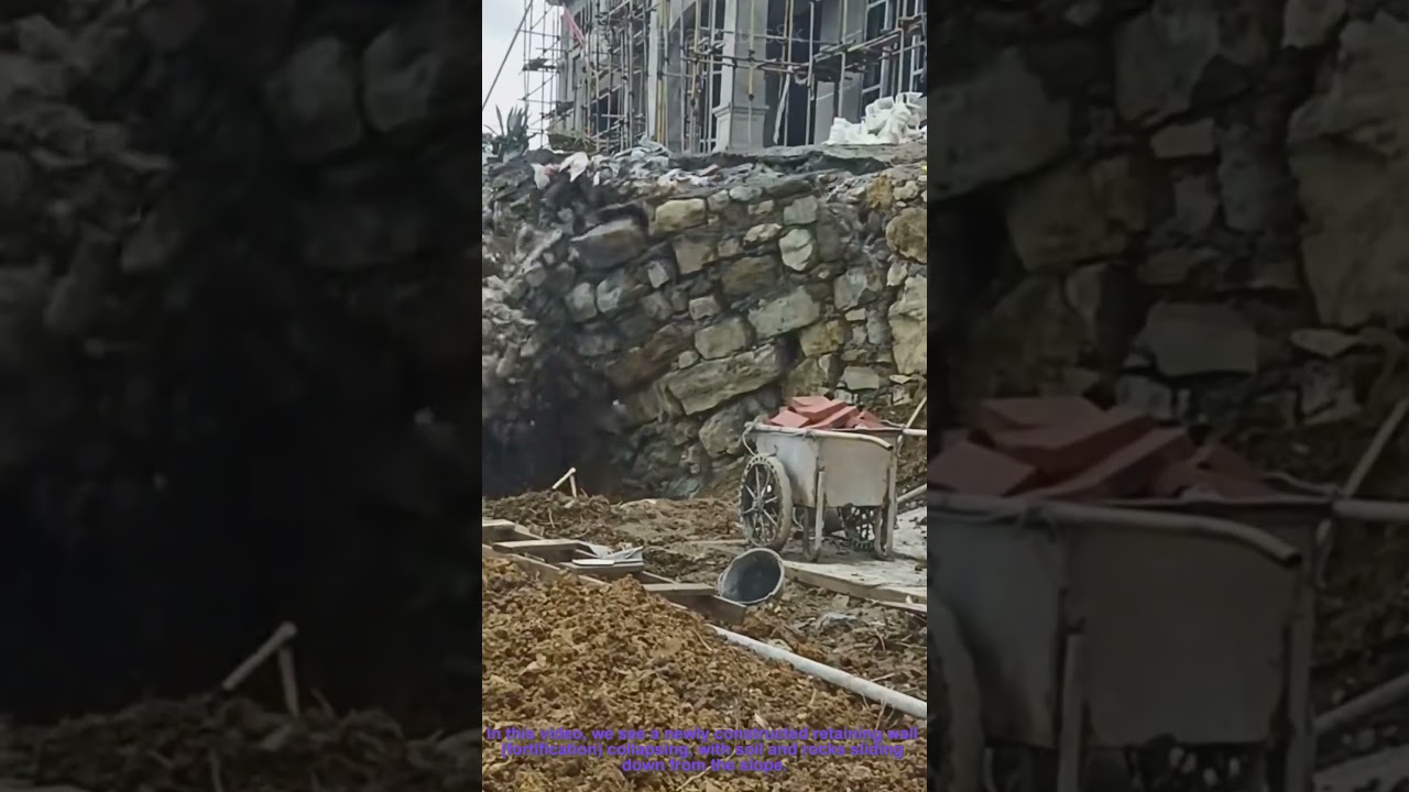 Retaining Wall Collapse: Newly Built Fortification Fails