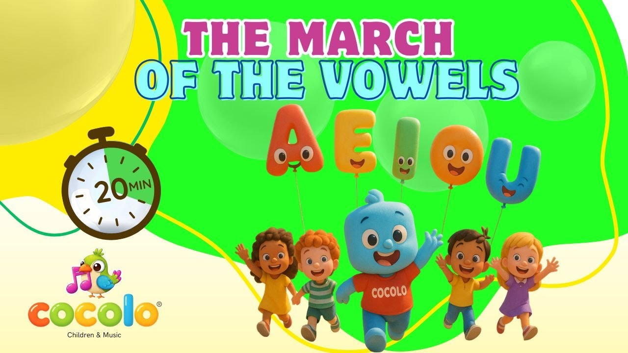A E I O U VOWEL SONG for Kids | Learn Vowels with Dancing Characters 🎵