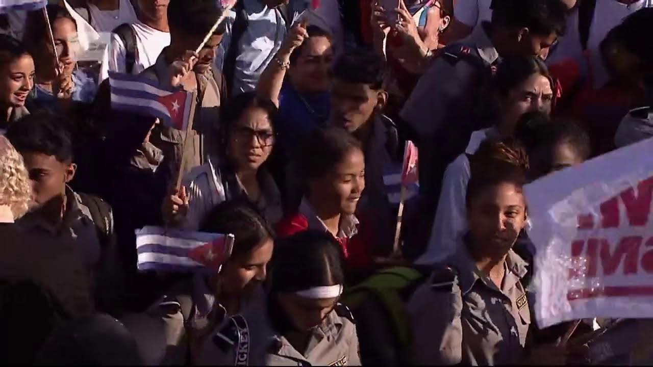 Acto de celebración  por el Primero de Mayo en Cuba