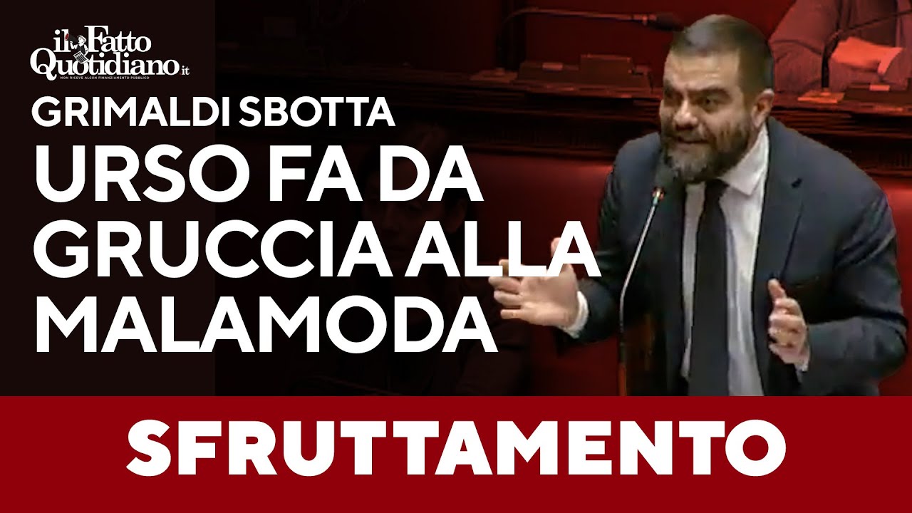 Grimaldi sbotta contro Urso: 
