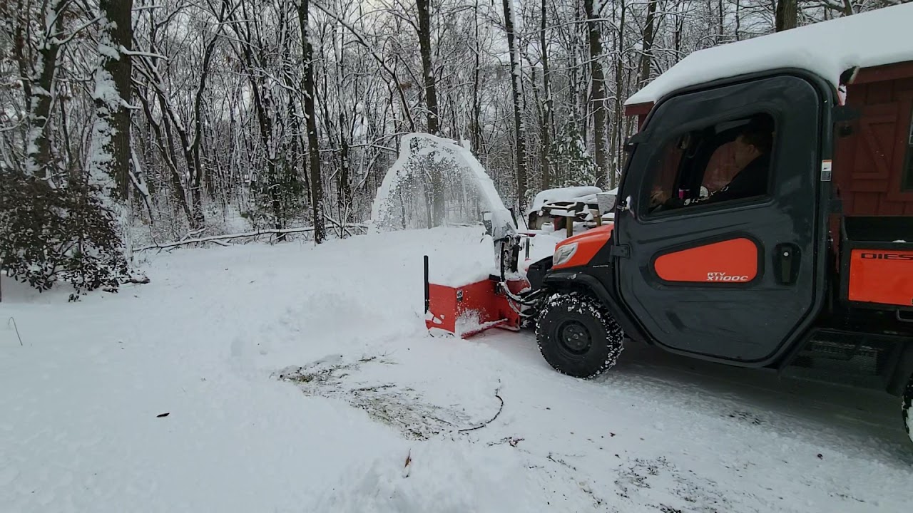 kubota rtv x1100c with the snowblower
