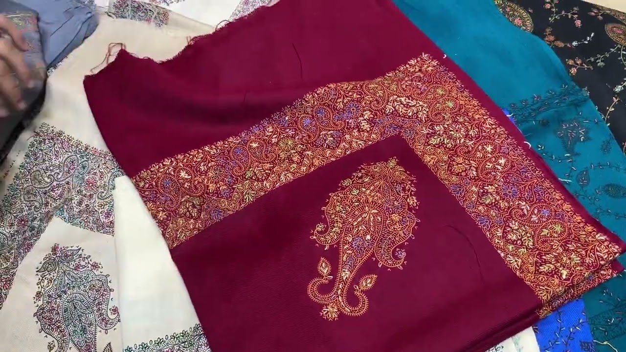 Pashmina hand work kashmari stolers #2025 #pashminashawl #viralvideo #viralvideo #03025699163 