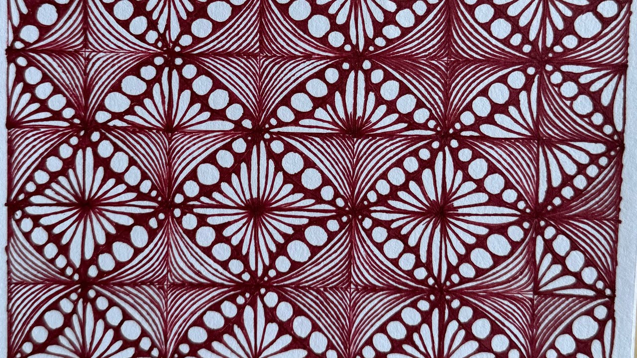 🎨 Easy Zentangle Art | Relaxing Abstract Patterns 🌀