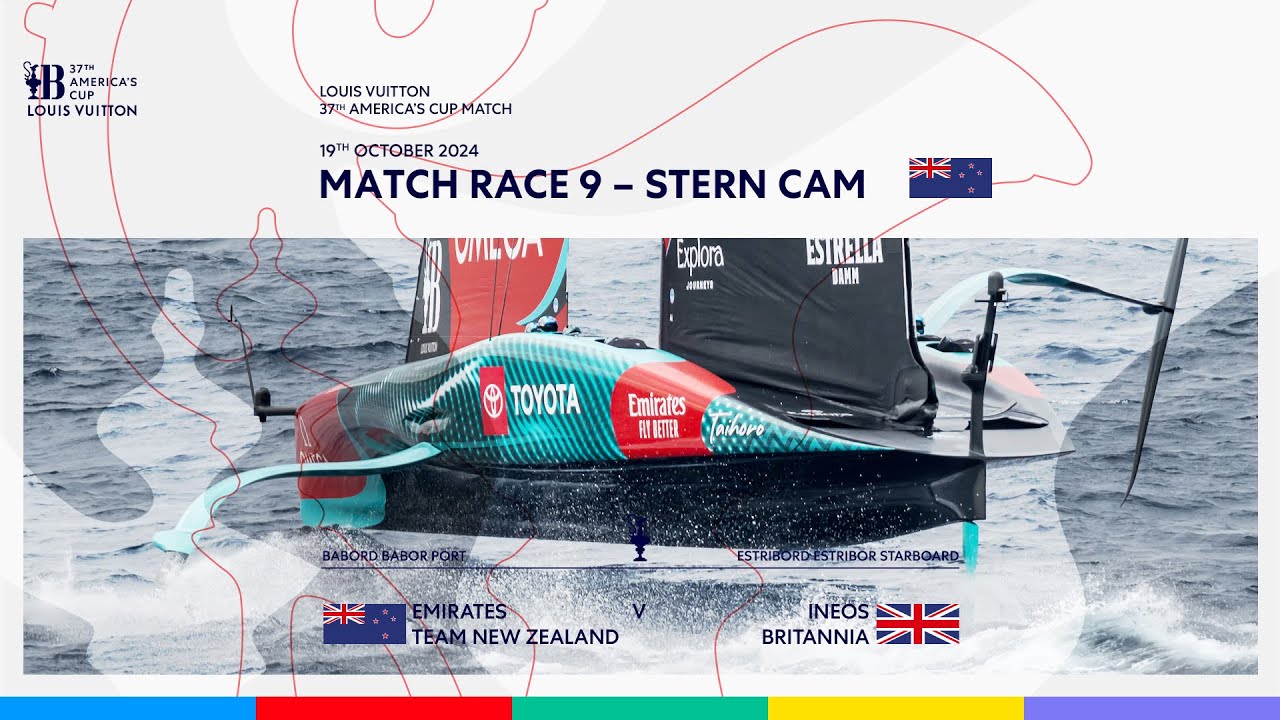 37-я гонка Кубка Америки Louis Vuitton, кормовая камера входа в порт, 9 &mdash; команда Emirates Team New Zealand