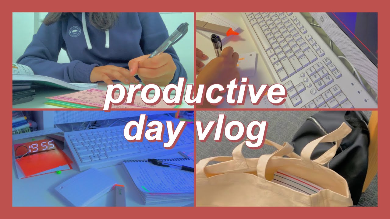 productive day vlog ☁️ study log 001; study motivation