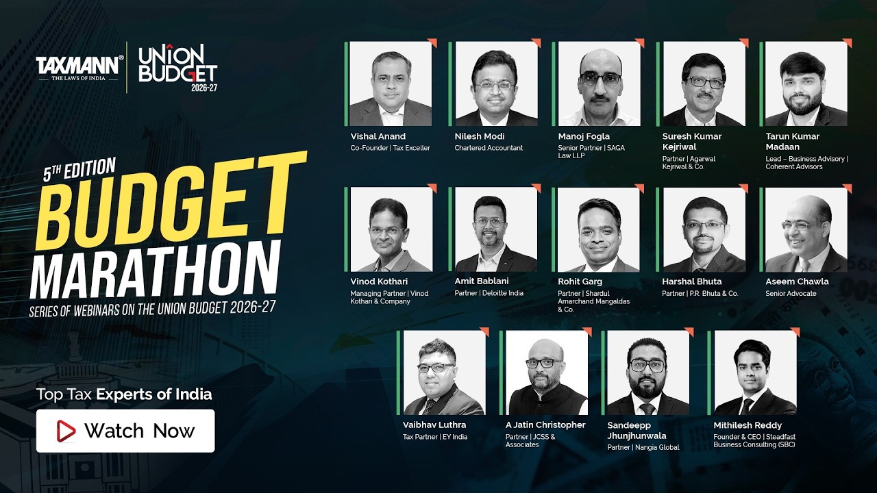Taxmann's Budget Marathon [5th Edition]—Series of Webinars on the Union Budget 2026-27