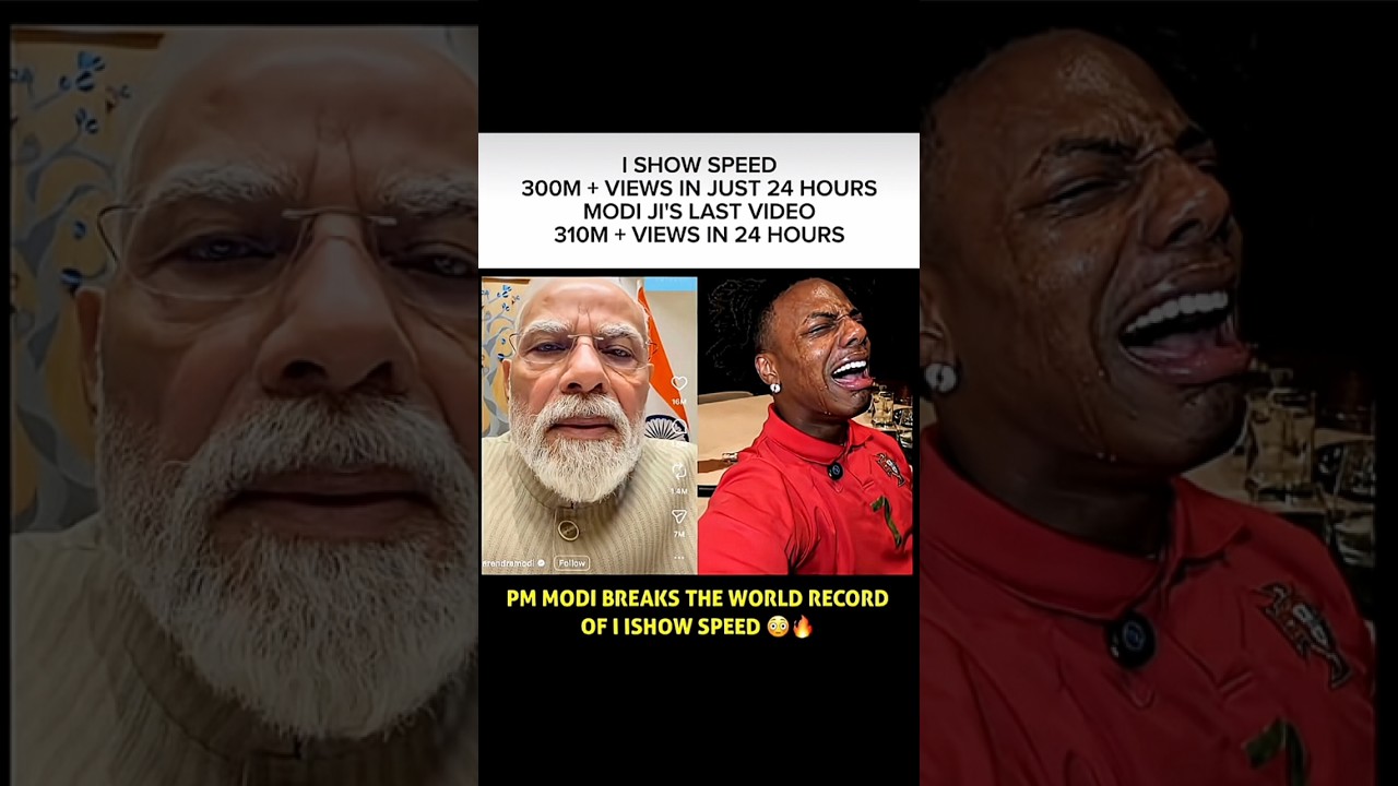 🔥 PM Modi Breaks IShowSpeed's World Record? 🤯 310M Views in 24 Hours!
