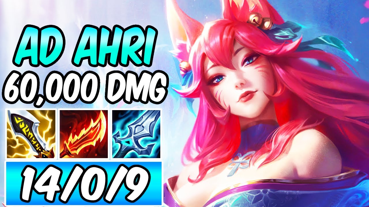 AD AHRI MID! CLEAN PLAYS ~60,000 DAMAGE | New On-Hit Build & Runes | League of Legends