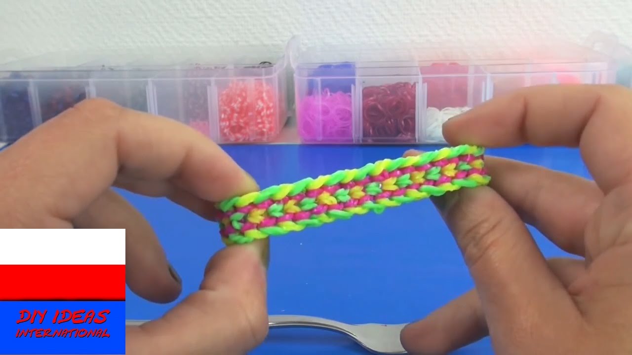 Bransoletka Dragon Scale z gumeczek loom bands tutorial